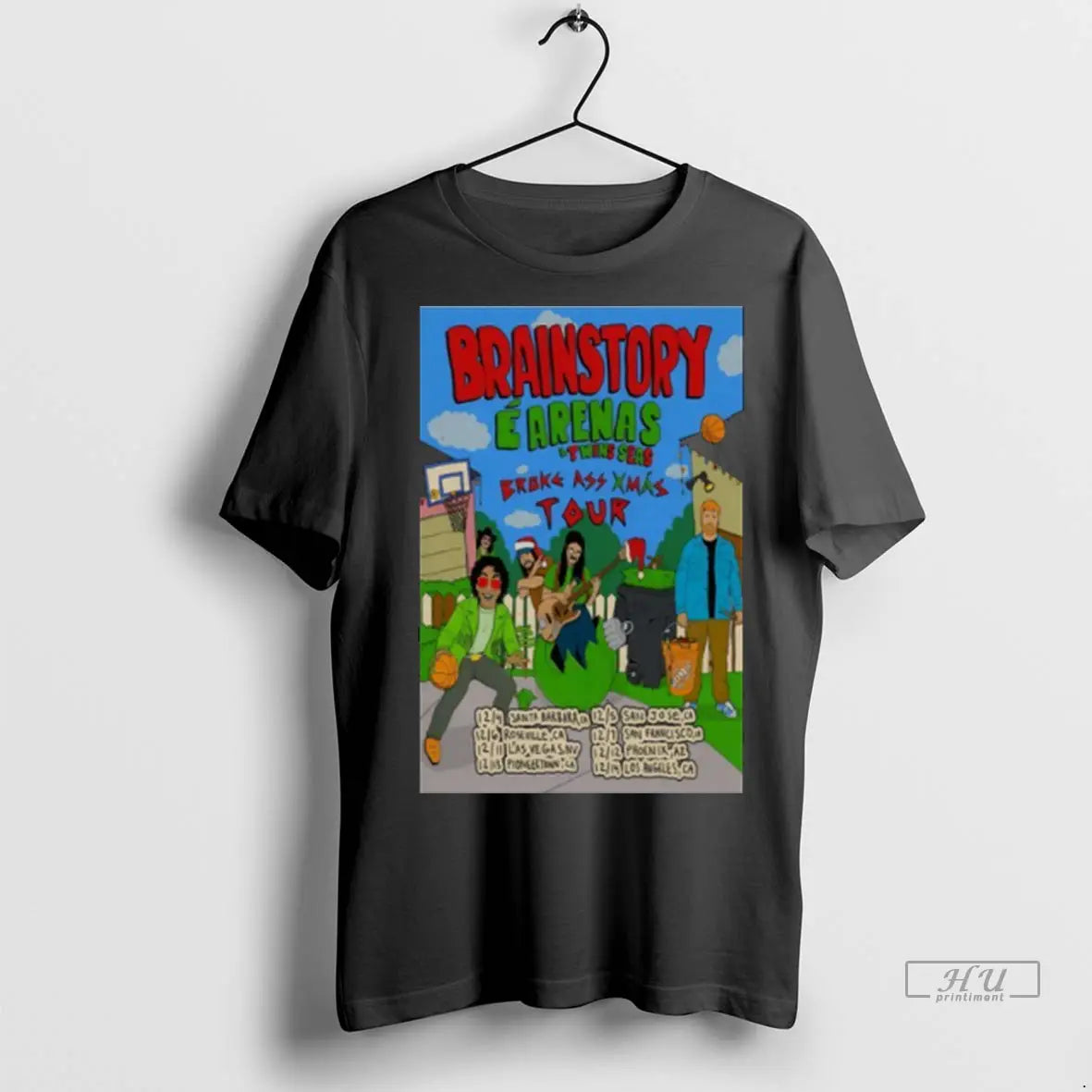 Trending Brainstory And Twin Seas Broke Ass Xmas Tour 2025 T Shirt