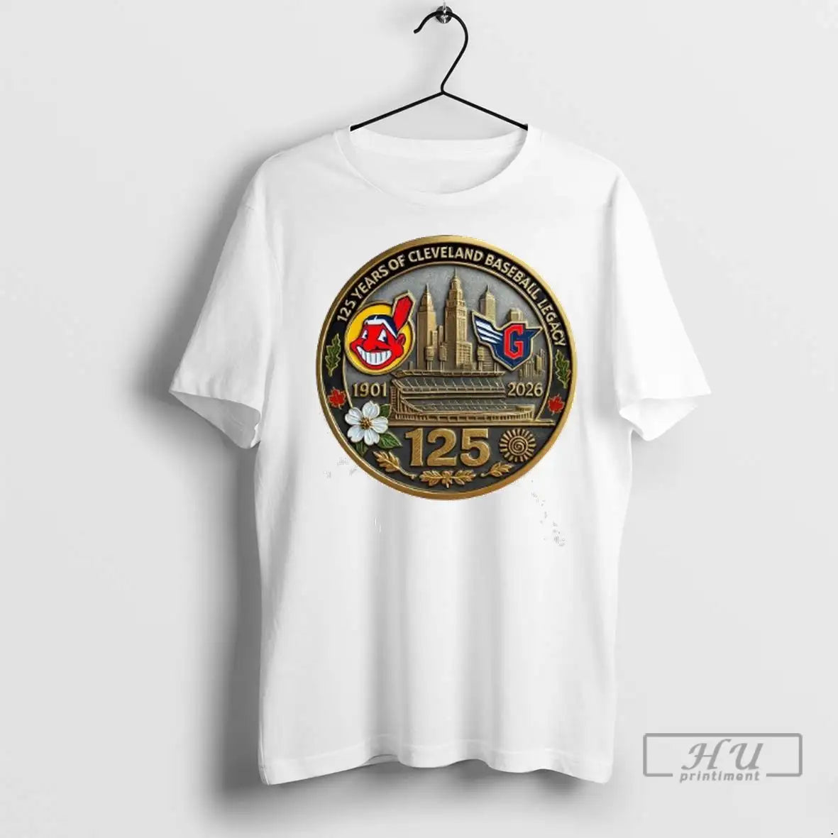 Trending Cleveland Guardians 125th Anniversary Commemorative 1901 2026 Ladies T Shirt