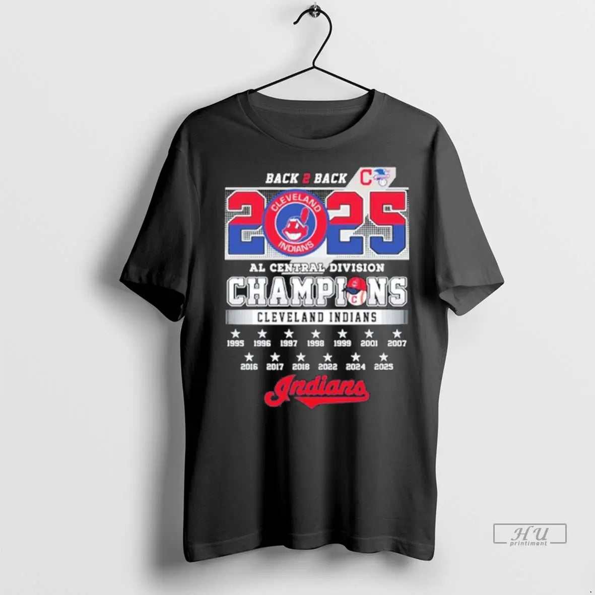 Trending Cleveland Indians Back 2 Back Al Central Division Champions T Shirt