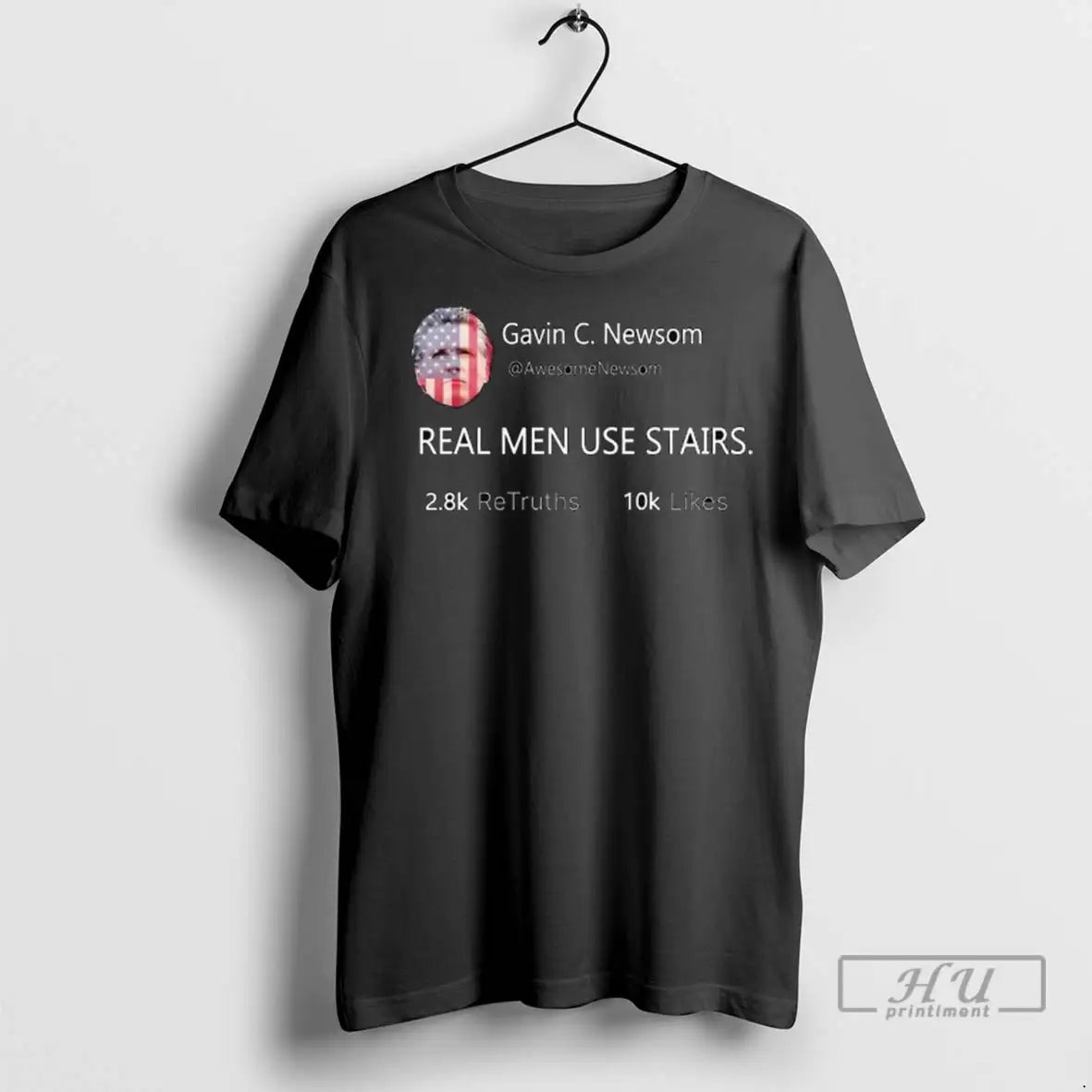 Trending Gavin Newsom Real Men Use Stairs Long Sleve T Shirt