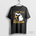 Trending I Love Jesus And Michigan Lover Christian T Shirt