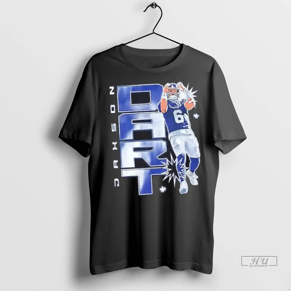 Trending Jaxson Dart New York Giants Vertical Football T Shirt