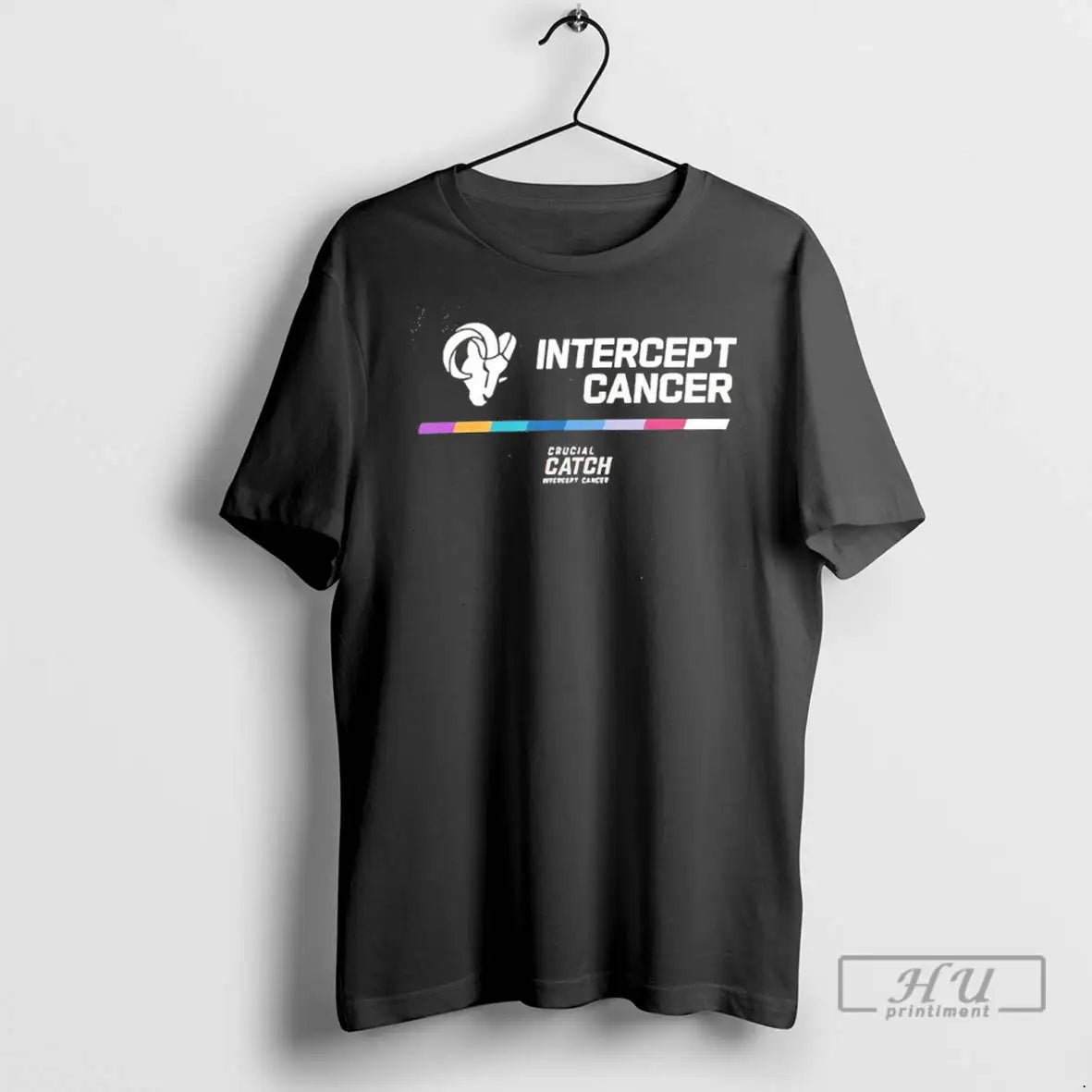 Trending La Rams Intercept Cancer Crucial Catch 2025 Tee T Shirt