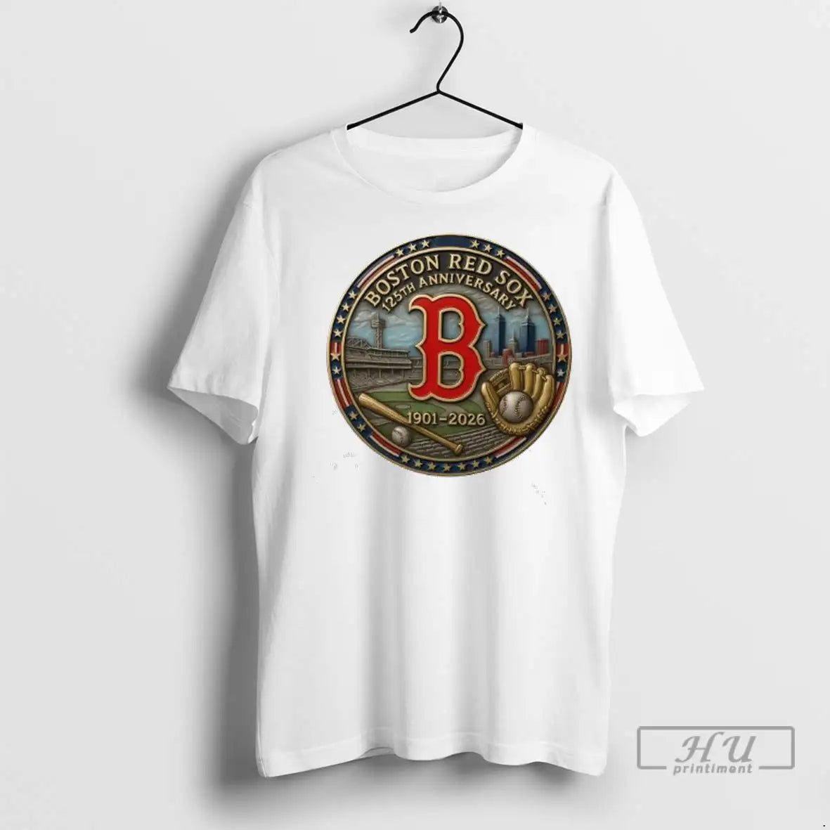 Trending Mlb Boston Red Sox 125th Anniversary Commemorative 1901 2026 Ladies T Shirt