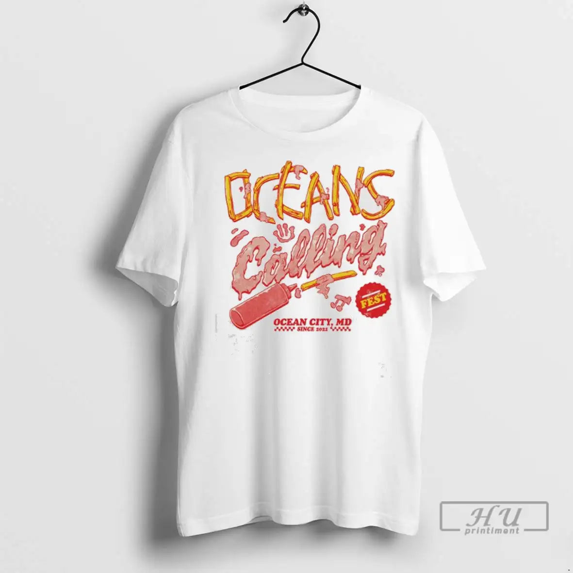 Trending Oceans Calling Fries Lineup Ladies T Shirt