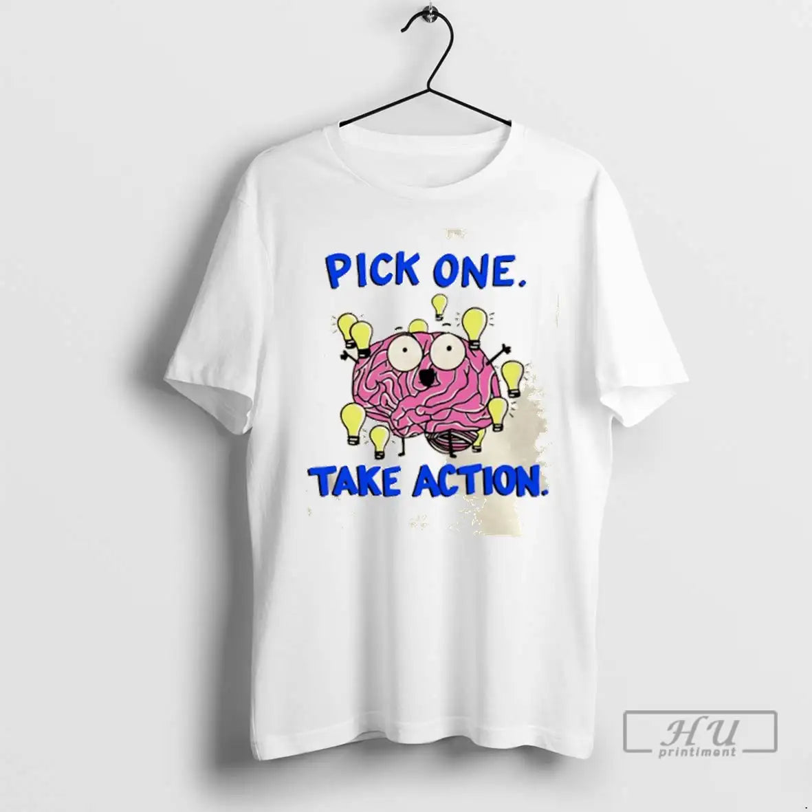Trending Refiagka Adhd Brain And Lightbulbs Pick One Take Action T Shirt