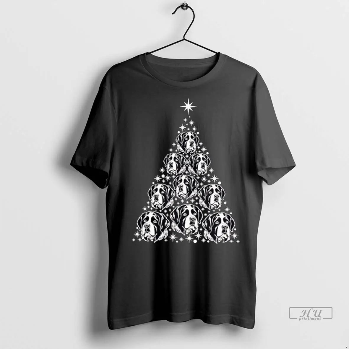 Trending Saint Bernard Christmas Tree Cute T Shirt