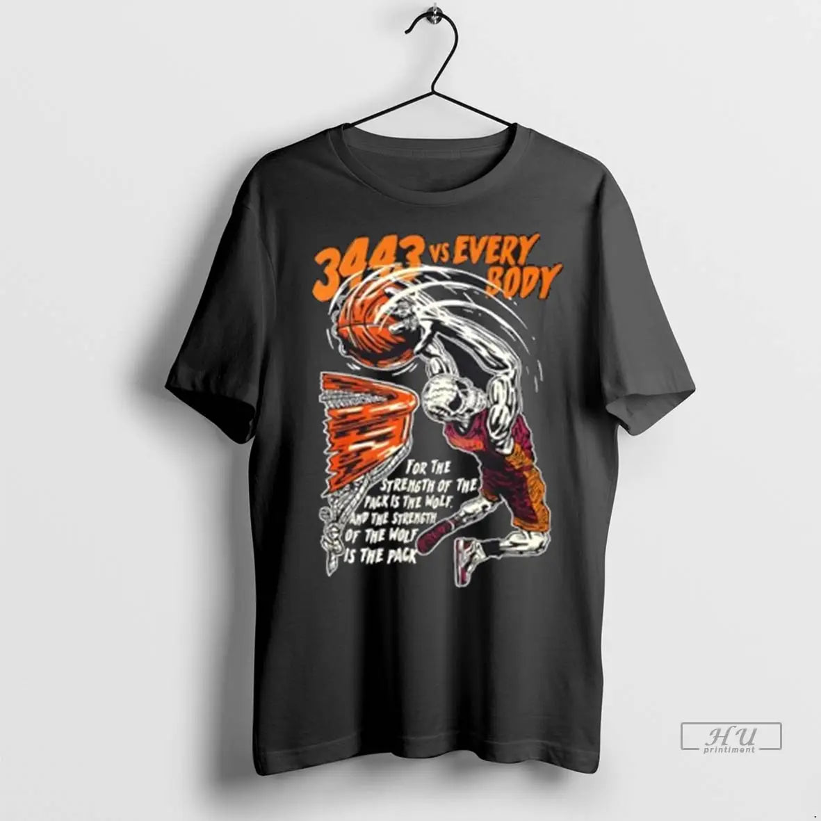 Trending The Strength Of The Wolf Is The Pack Halloween Skeleton T Shirt