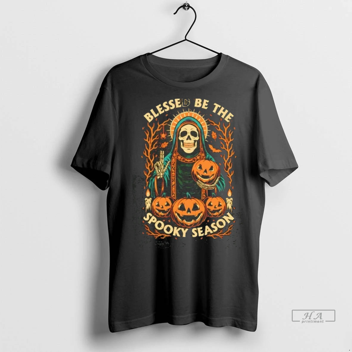Trendy Blessed Be The Spooky Season Halloween Tee Shirt Sweater