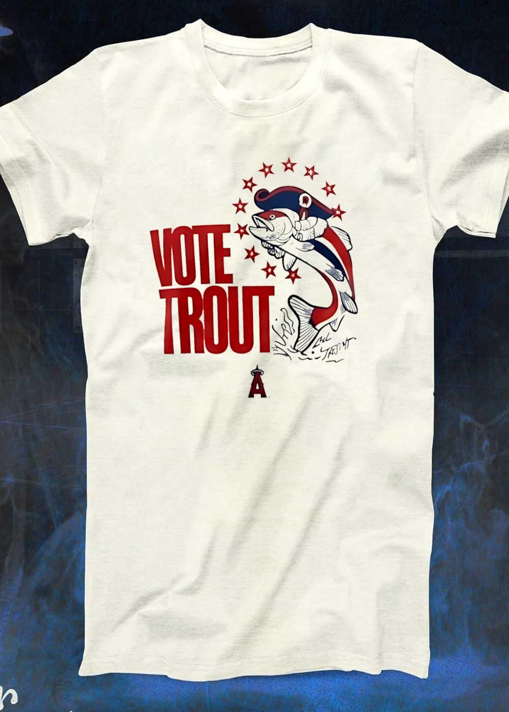 Trout Signature Vote for Mike Trout Angels T-Shirt