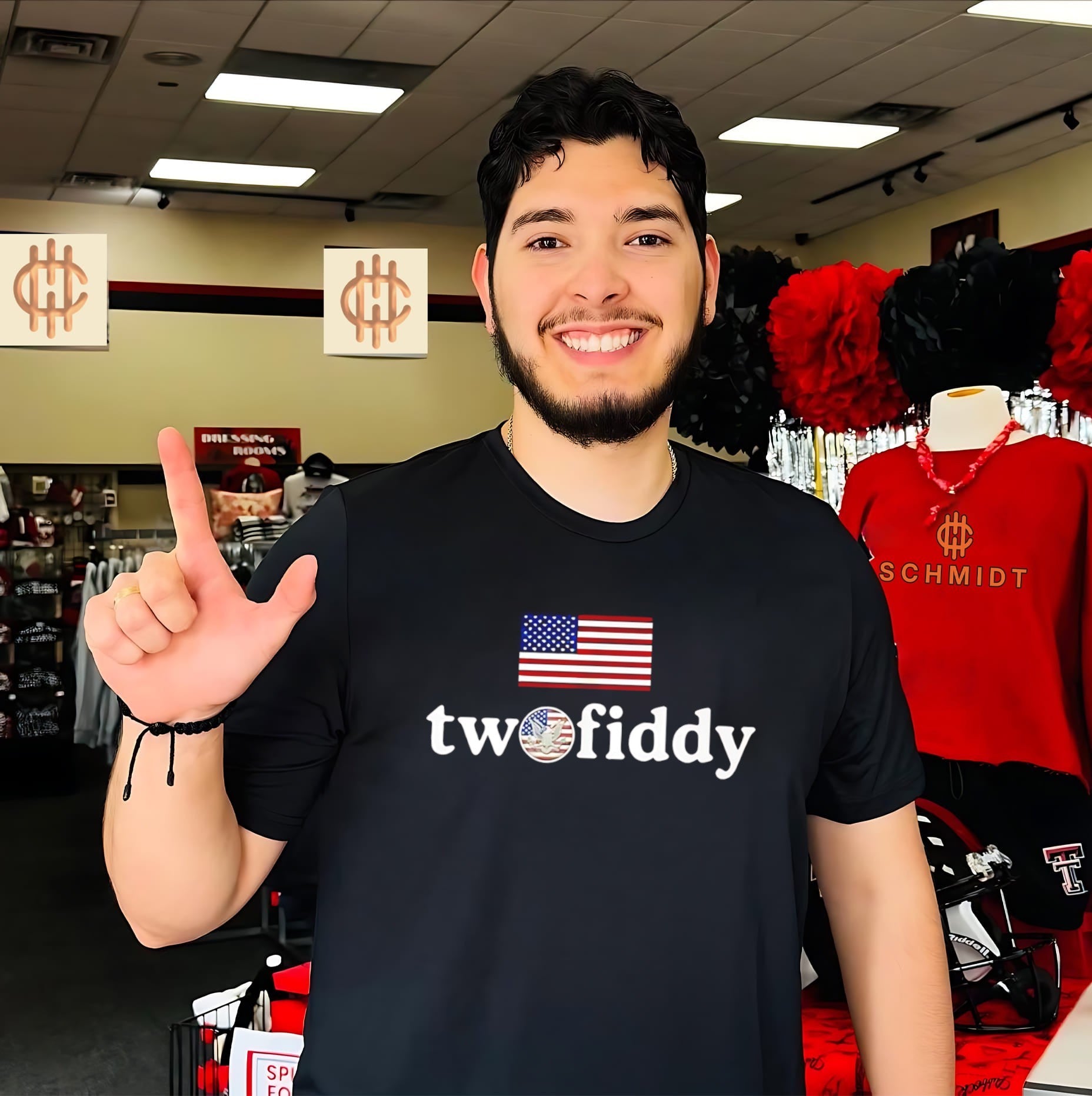 Two Fiddy American Independence USA flag shirt