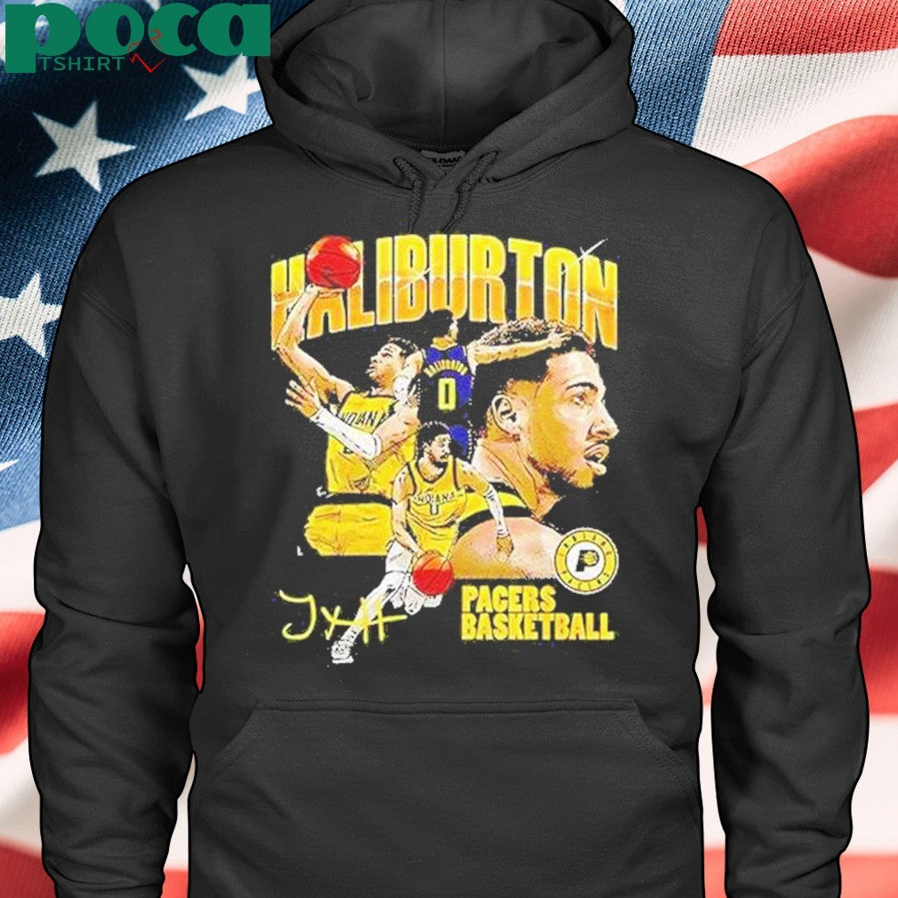 Tyrese Haliburton Indiana Pacers Basketball Player Collage Graphic Shirt