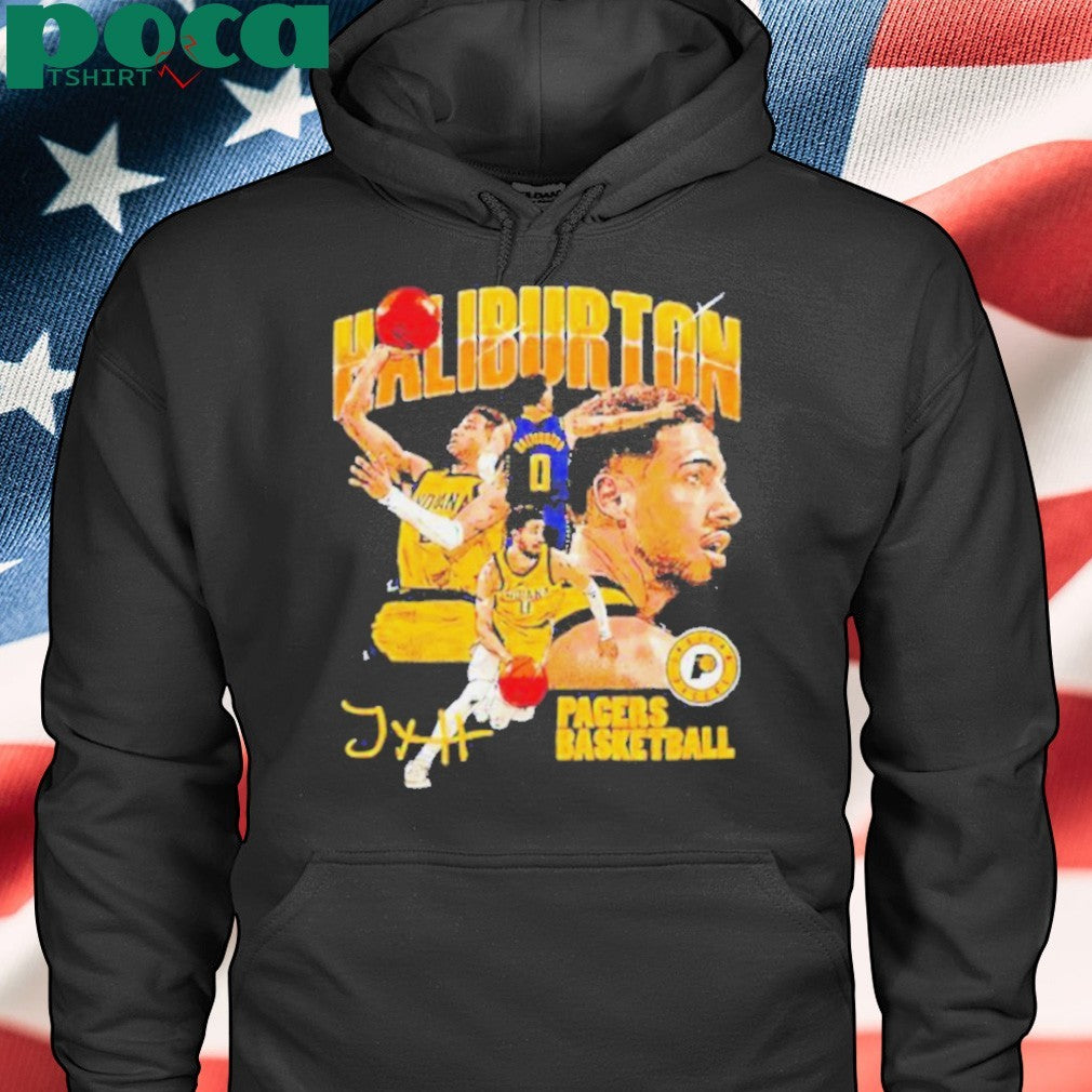 Tyrese Haliburton Indiana Pacers basketball signature collage shirt