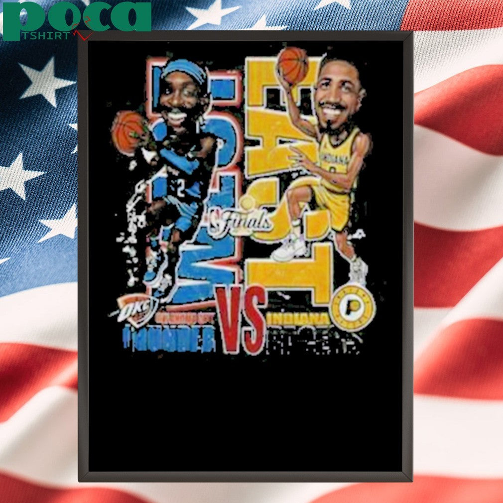 Tyrese Haliburton and SGA Indiana Pacers vs OKC Thunder the NBA Finals 2025 cartoon shirt