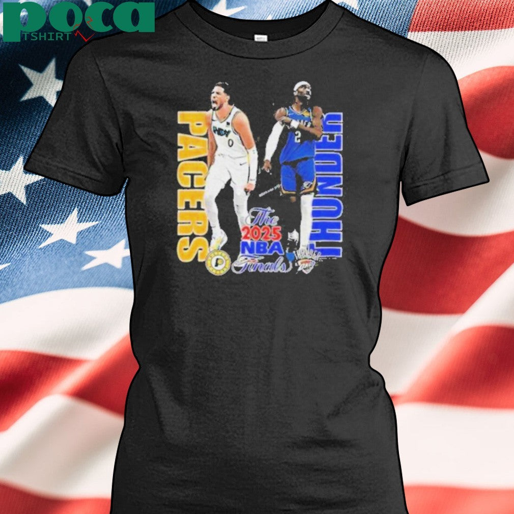Tyrese Haliburton and Shai Gilgeous Alexander Pacers vs Thunder the NBA Finals 2025 shirt