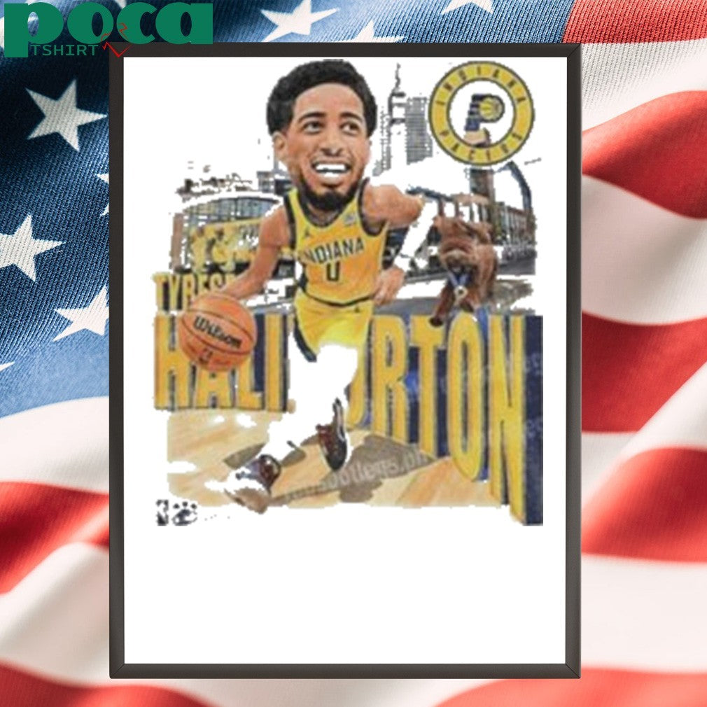 Tyrese Haliburton big head Indiana Pacers NBA Basketball player 2025 shirt