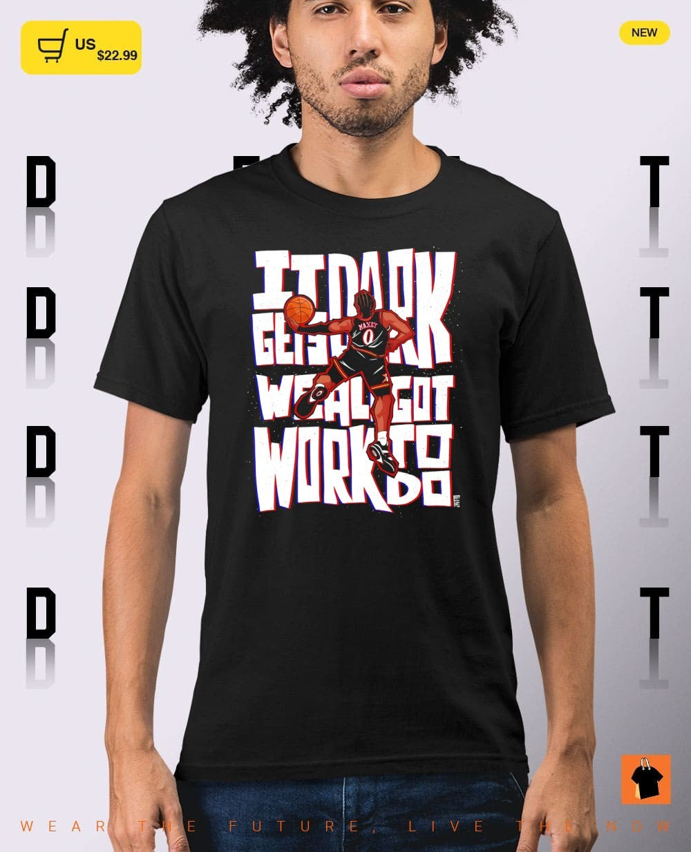 Tyrese Maxey Philadelphia 76ers Basketball it dark gets weak got work to do shirt