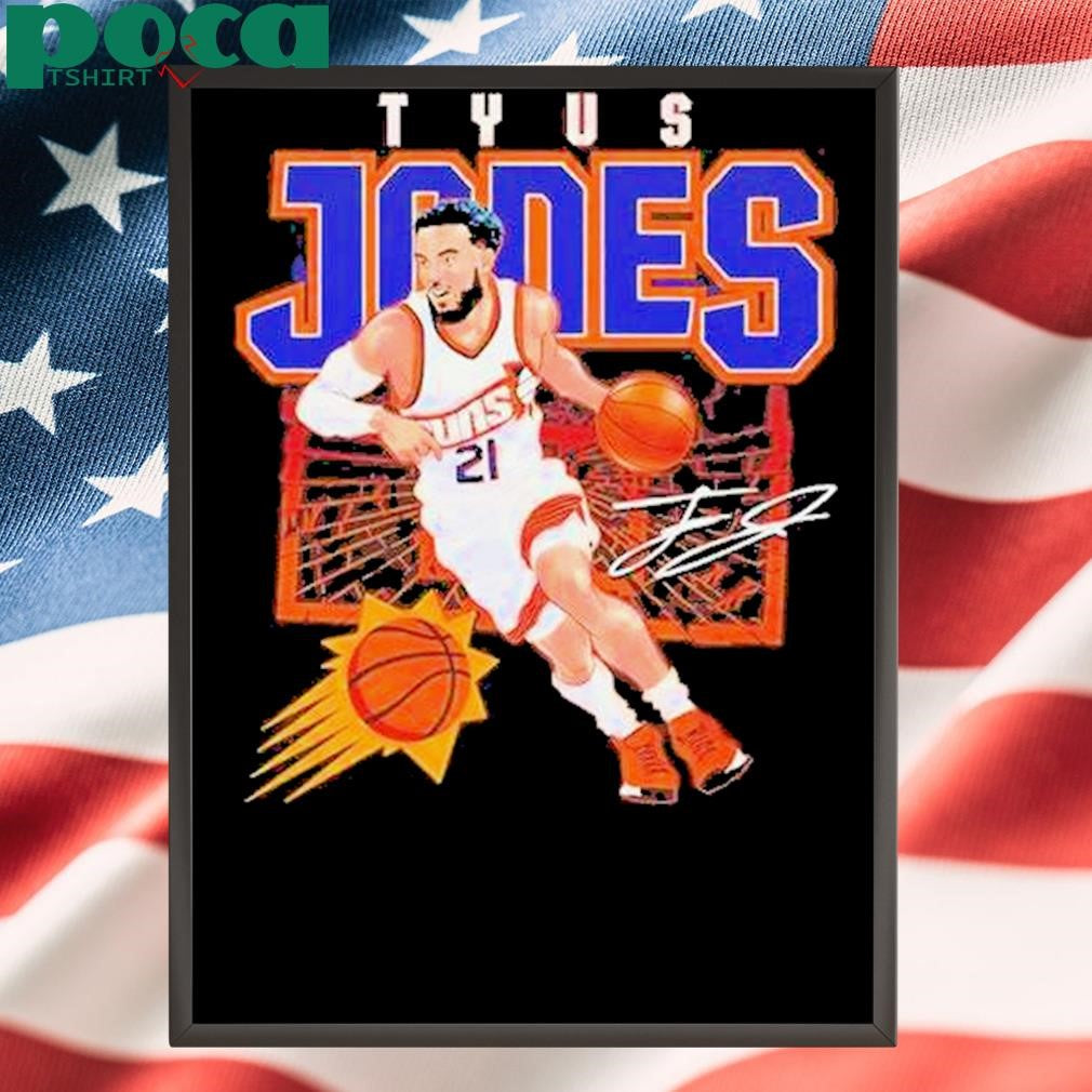 Tyus Jones Phoenix Suns Nba Basketball Shattered Signature Vintage Shirt