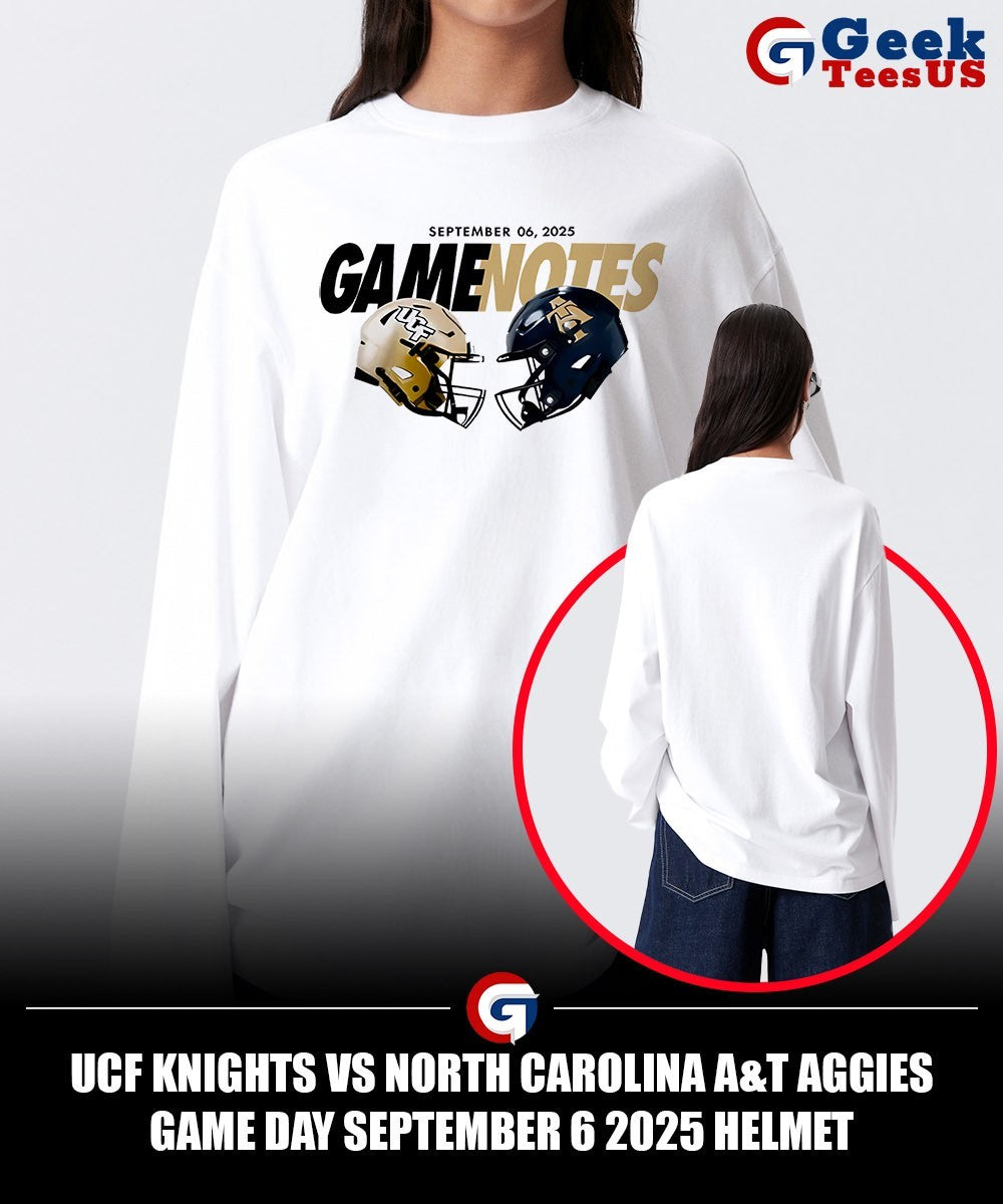 UCF Knights vs North Carolina A&T Aggies Game Day September 6 2025 helmet shirt