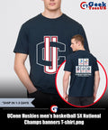 UConn Huskies men’s basketball 5X National Champs banners T-shirt