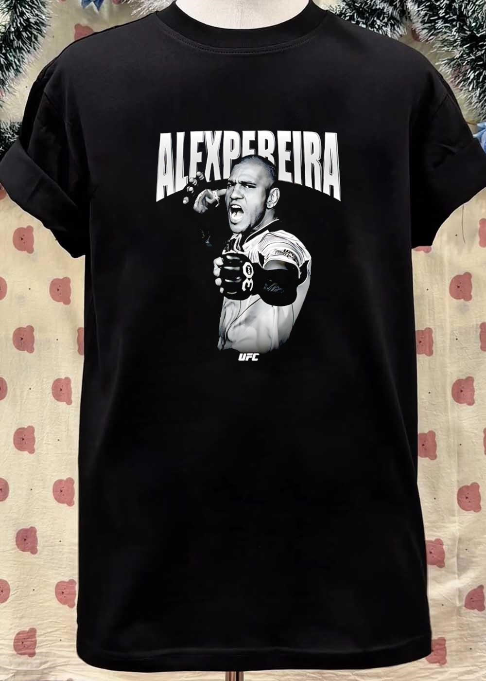 UFC Apparel Alex Pereira Shouting and Punching into the Camera UFC shirt