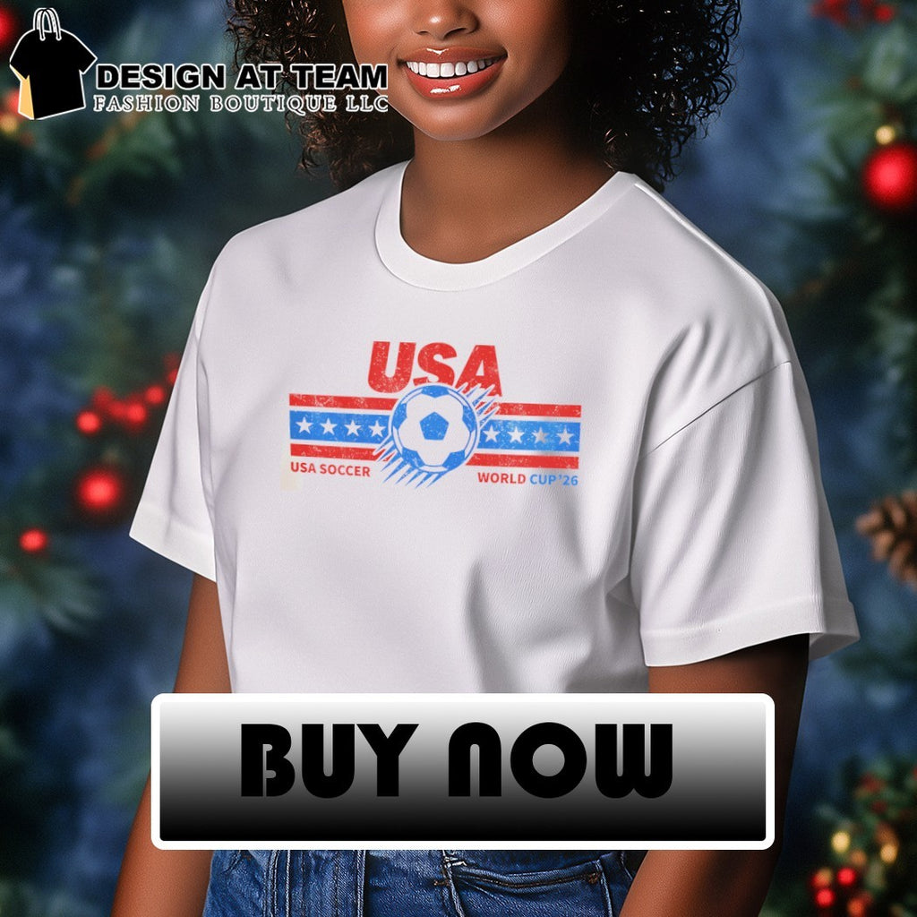 USA Soccer World Cup 2026 Trophy American Flag shirt