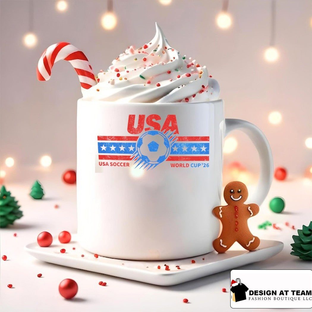 USA Soccer World Cup 2026 Trophy American Flag shirt