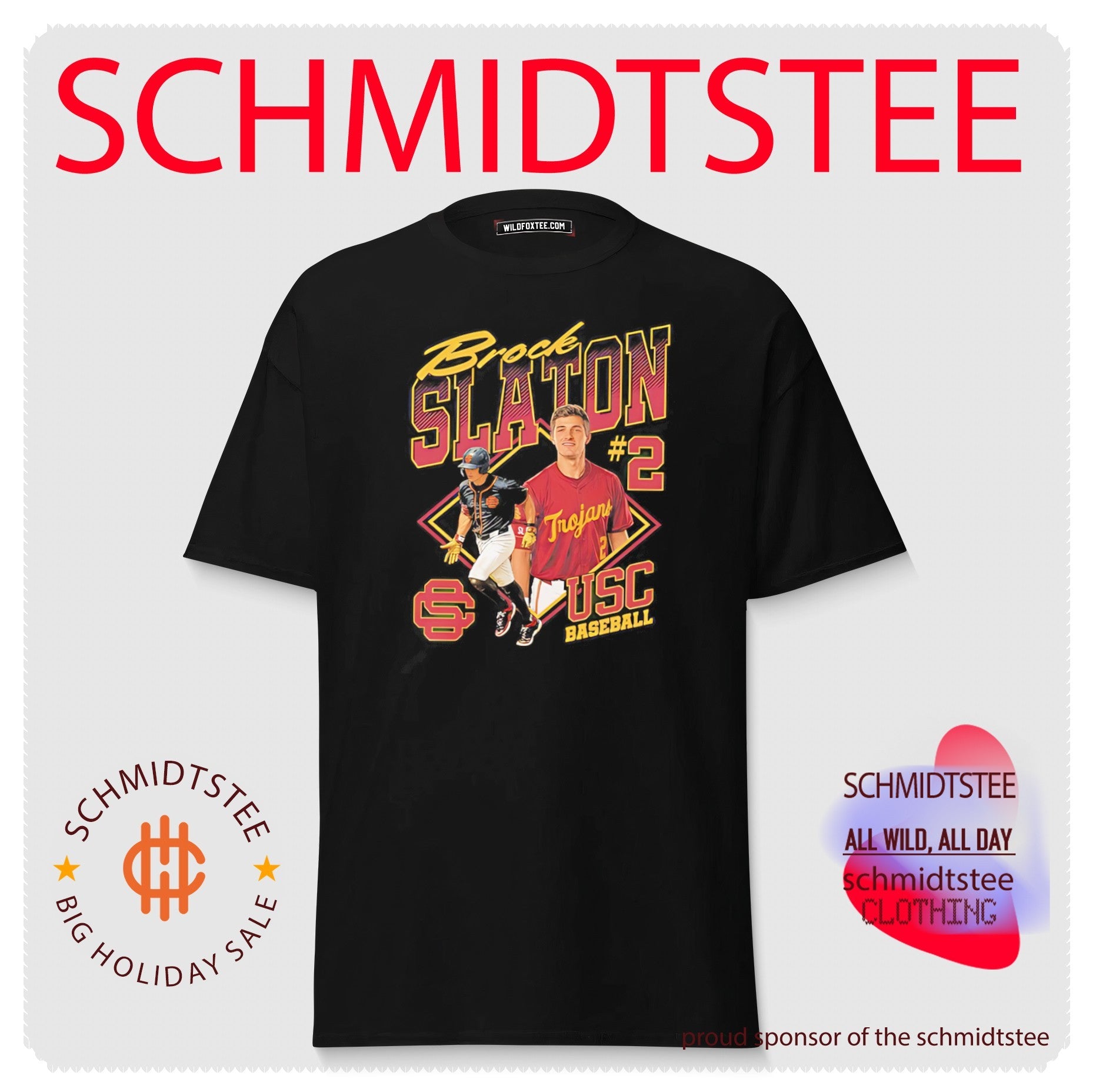 USC Trojan baseball Brock Slaton portrait shirt