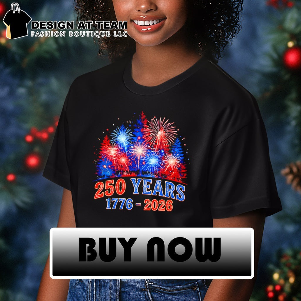 United States Semiquincentennial Holiday Fireworks 250 Years 1776 2026 American 4th of July shirt