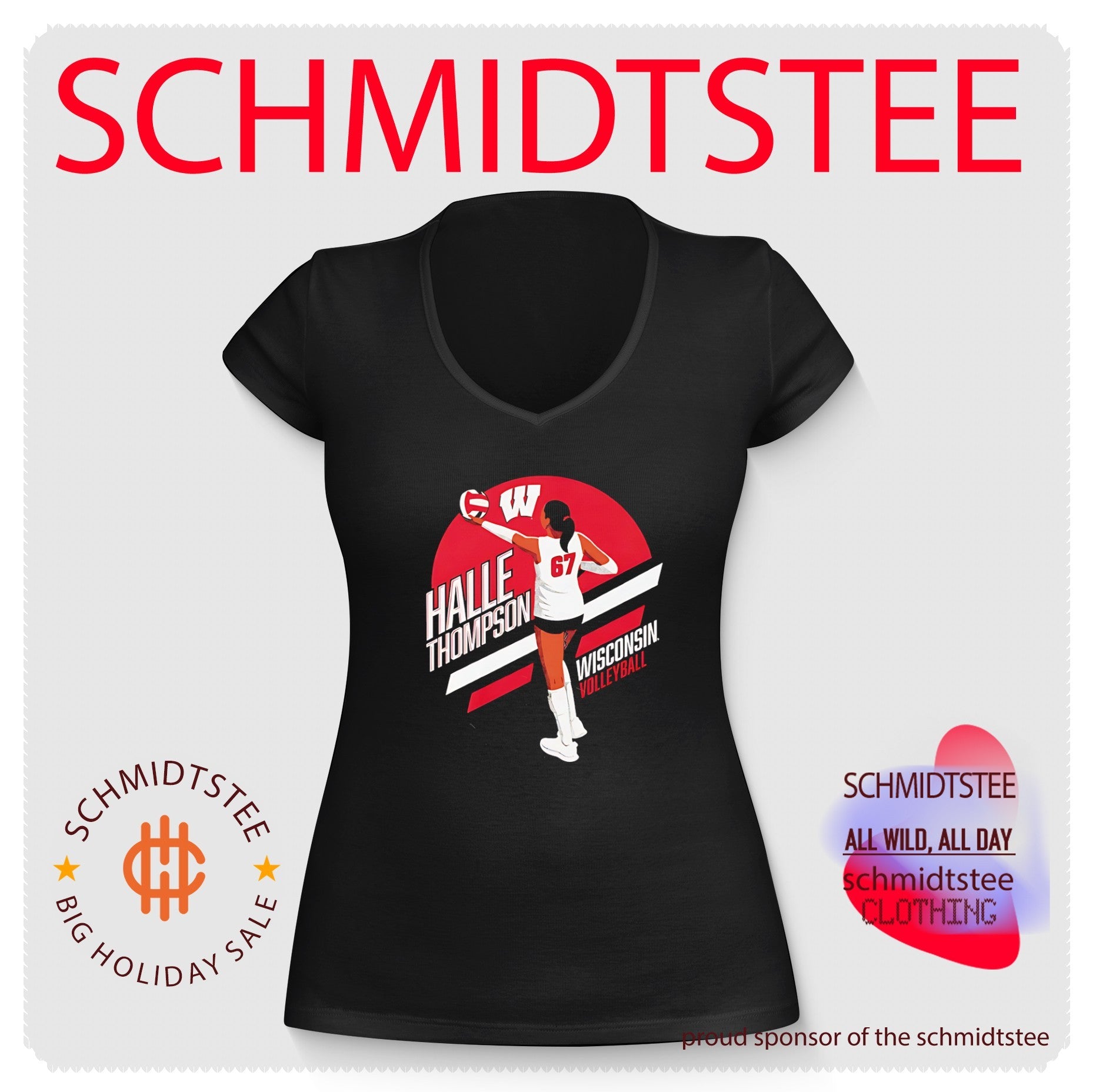 University Of Wisconsin-Madison Halle Thompson illustration shirt