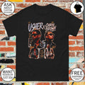 Usher and Chris Brown Rhinestone Portrait Music Artist signatures shirt