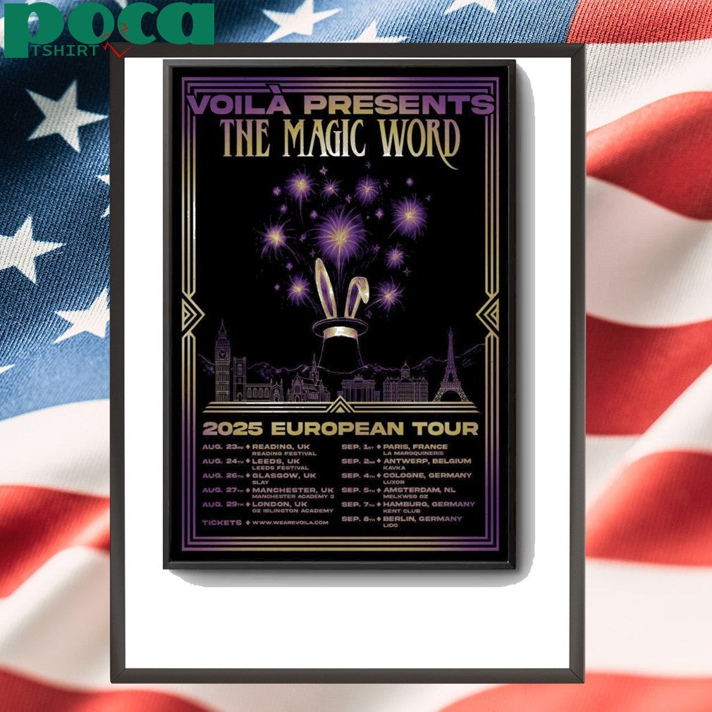 VOILÀ 2025 European Tour Poster shirt