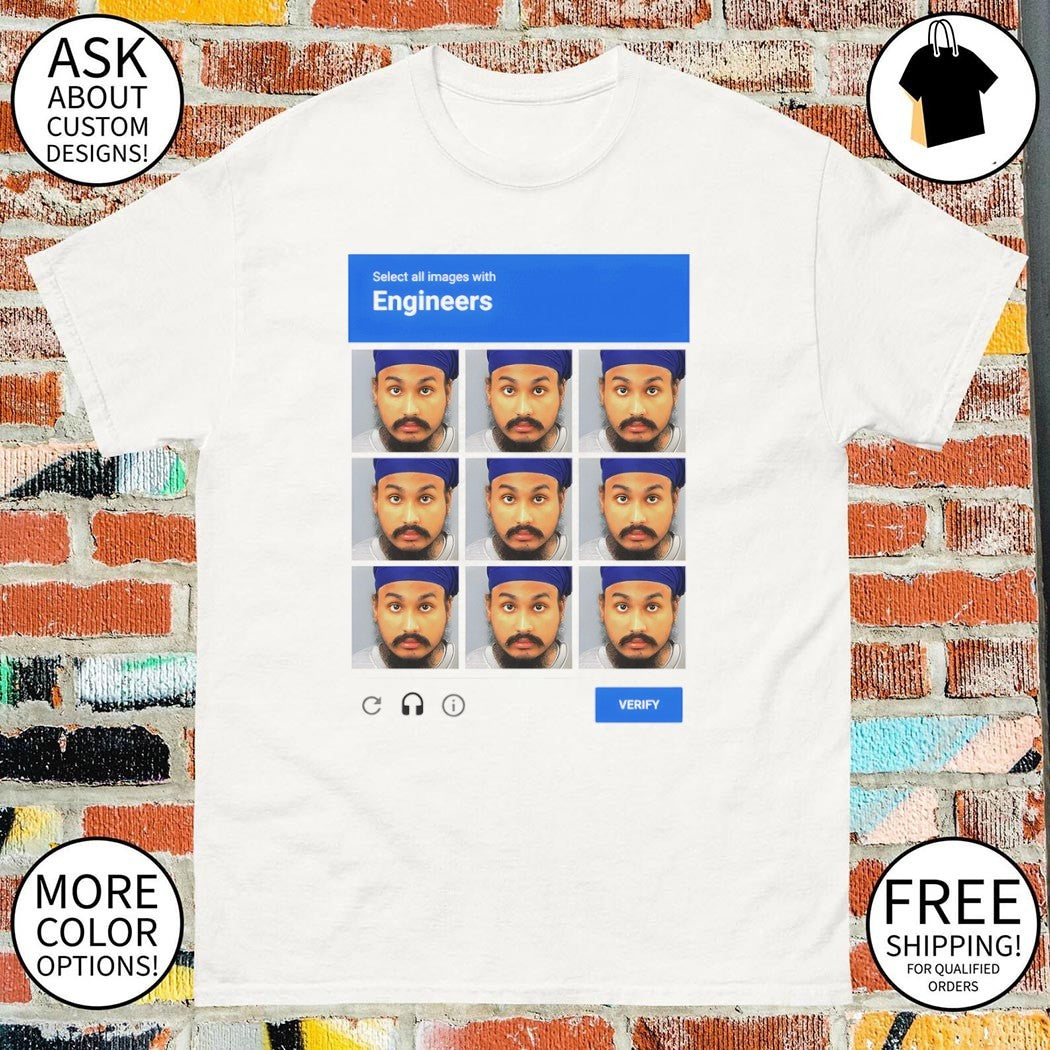 Vickrum Digwa Captcha Engineer select all images with Engineers shirt