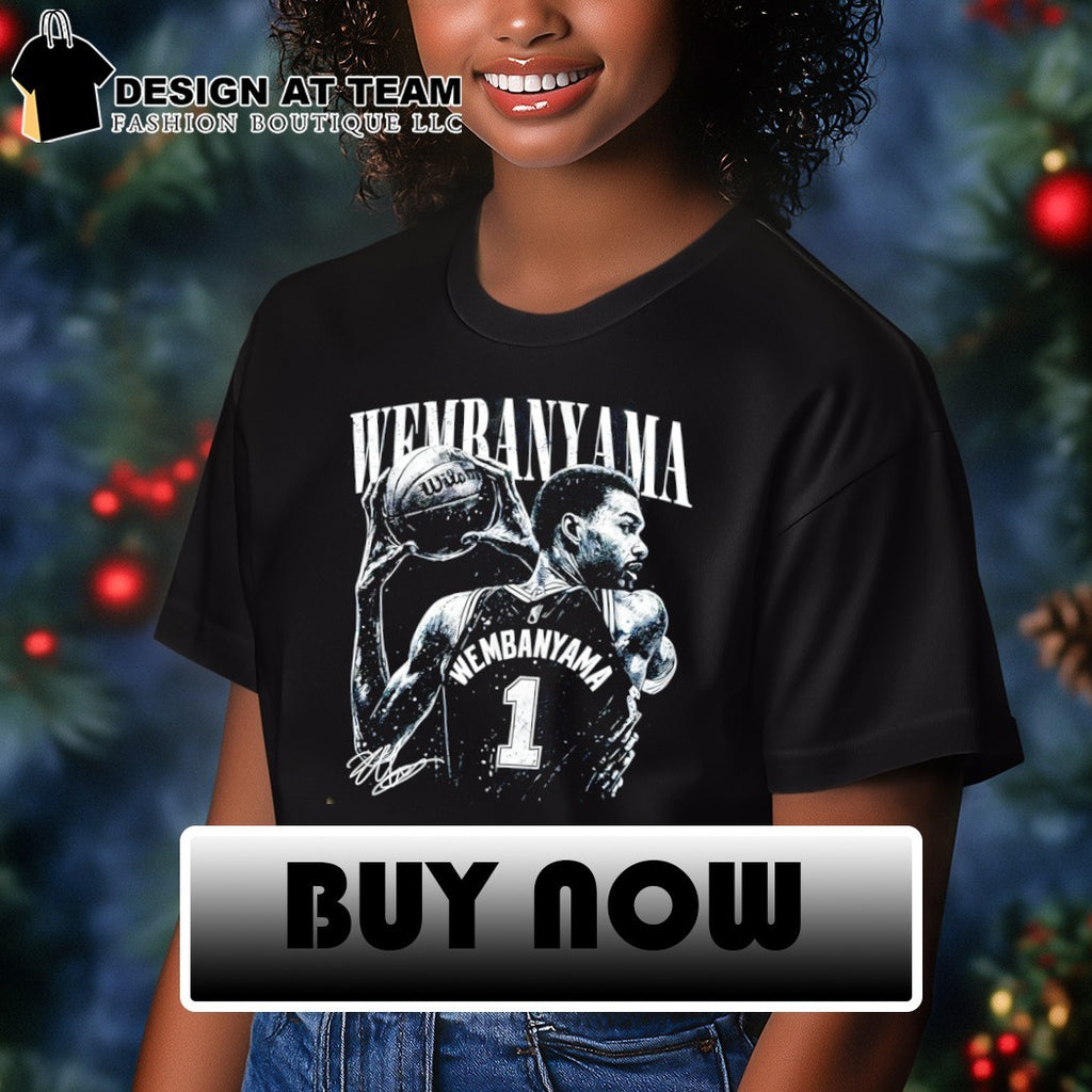 Victor Wembanyama 1 San Antonio Spurs Basketball NBA signature vintage shirt