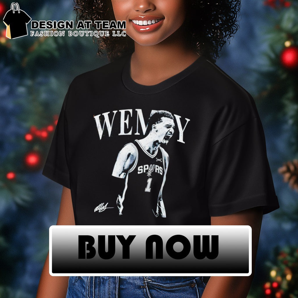 Victor Wembanyama 1 celebration San Antonio Spurs Basketball NBA signature vintage shirt