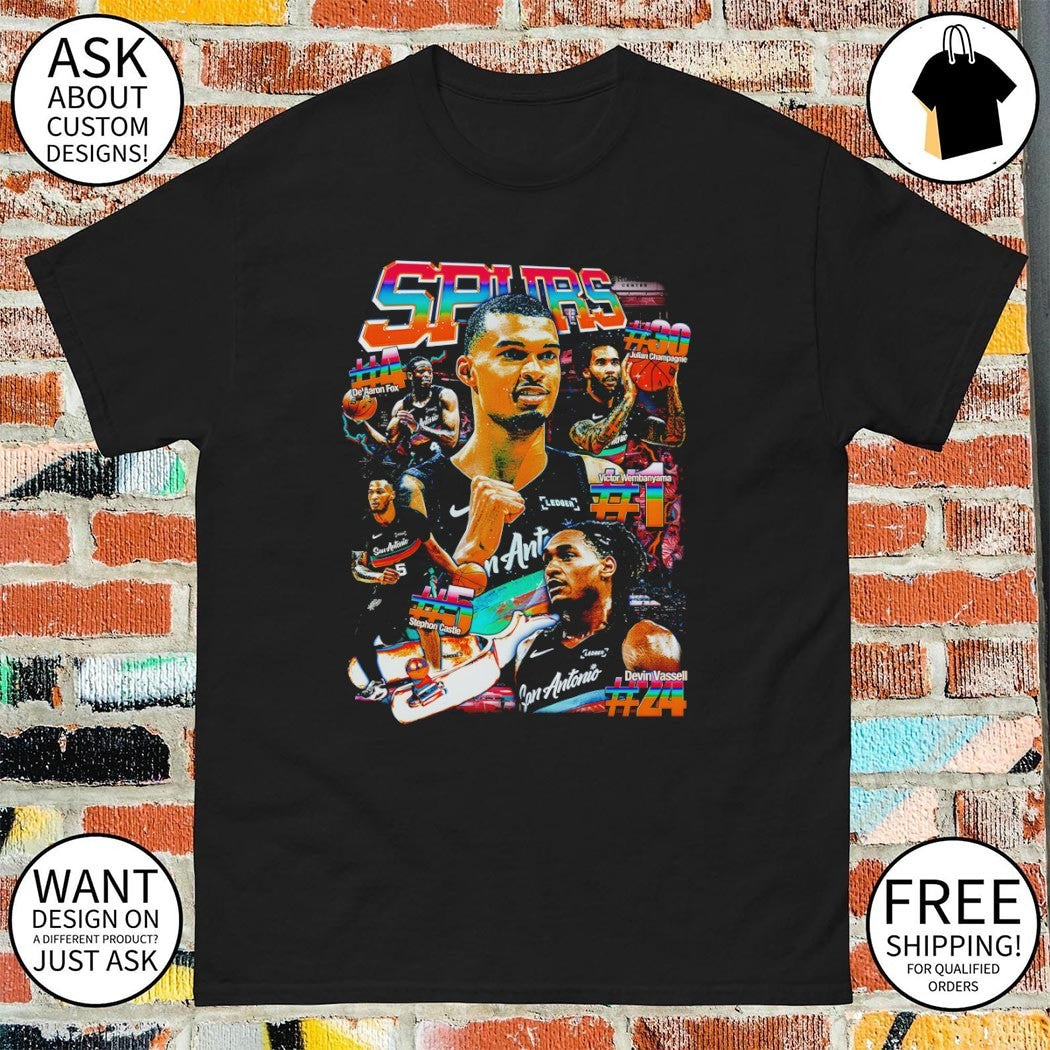 Victor Wembanyama Julian Champagnie Devin Vassell San Antonio Spurs Basketball fiesta graphic shirt