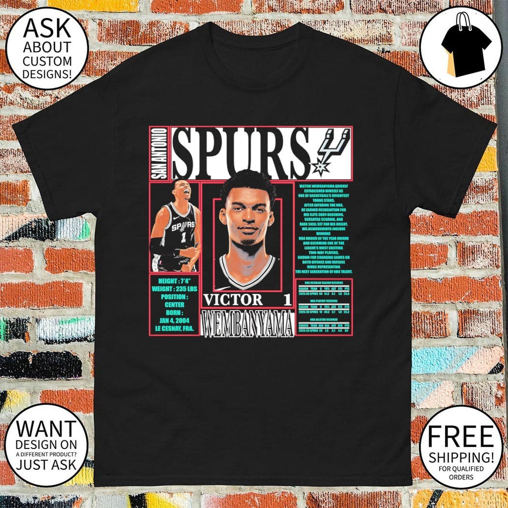 Victor Wembanyama San Antonio Spurs Basketball 2026 Playoffs height 7’4 Weight 235 lbs shirt