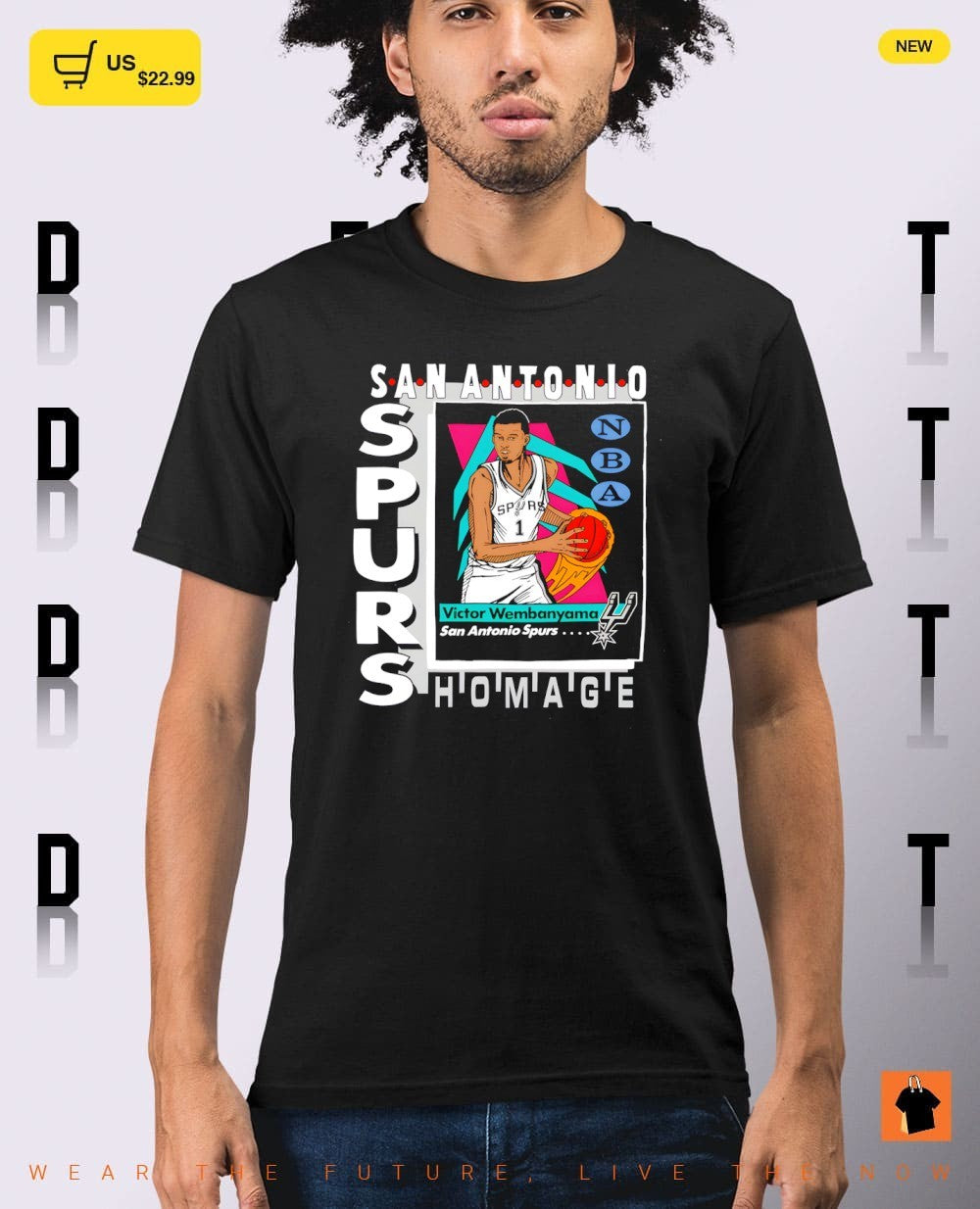 Victor Wembanyama San Antonio Spurs Basketball Topps Trading Card Tri-Blend shirt