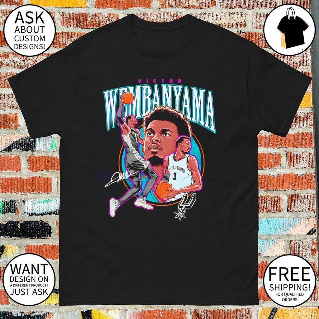 Victor Wembanyama San Antonio Spurs NBA Basketball signature graphic vintage shirt