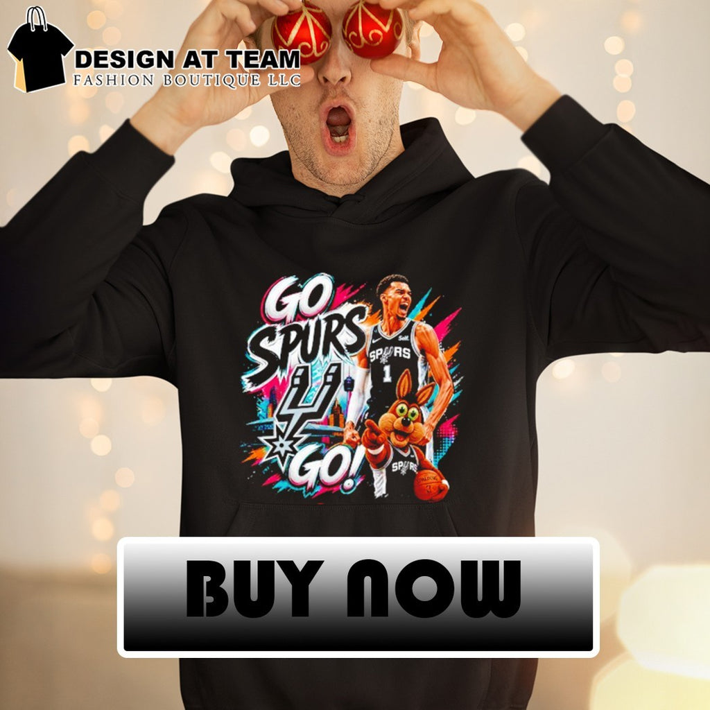 Victor Wembanyama and The Coyote San Antonio Spurs Go Spurs Go basketball shirt