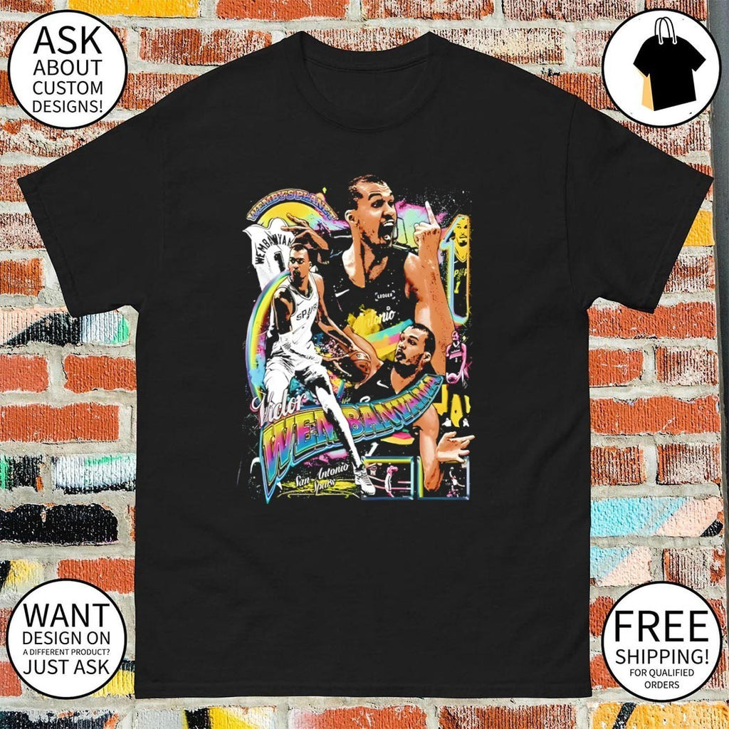 Victor Wembanyama x The Alien mashup San Antonio Spurs Basketball #1 Wemby graphic vintage shirt
