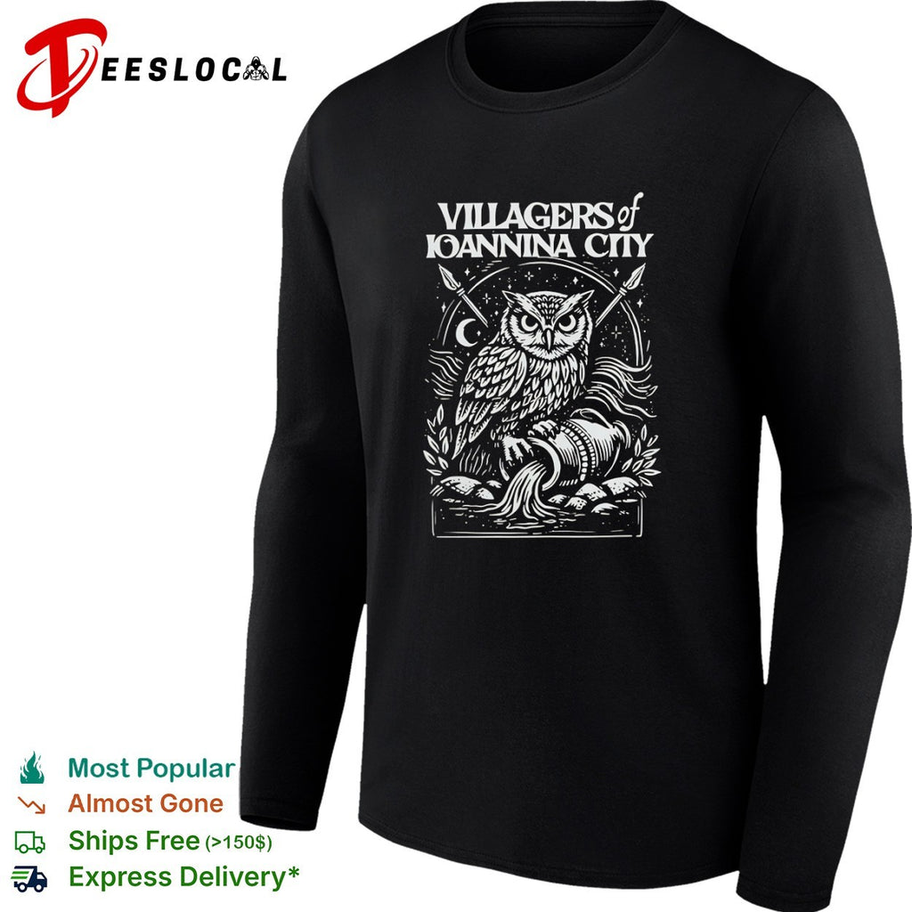 Villagers of Ioannina City Owl with Spears and Urn Water shirt
