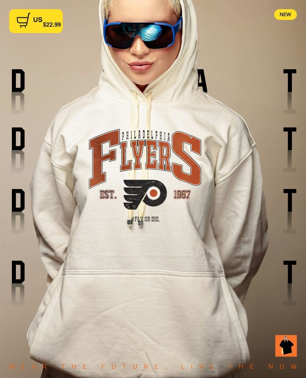 Vintage 90s Philadelphia Flyers Hockey fly or die shirt