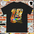 Vintage Kyle Busch 18 Tribute Nascar Legend Memorial signature shirt