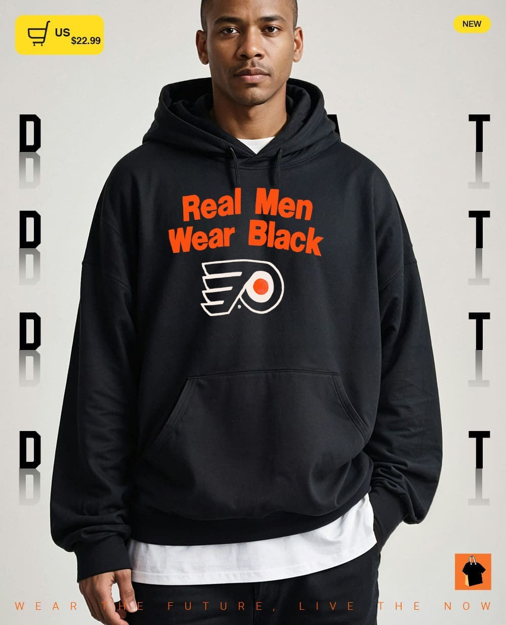 Vintage Philadelphia Flyers Real Men Wear Black shirt