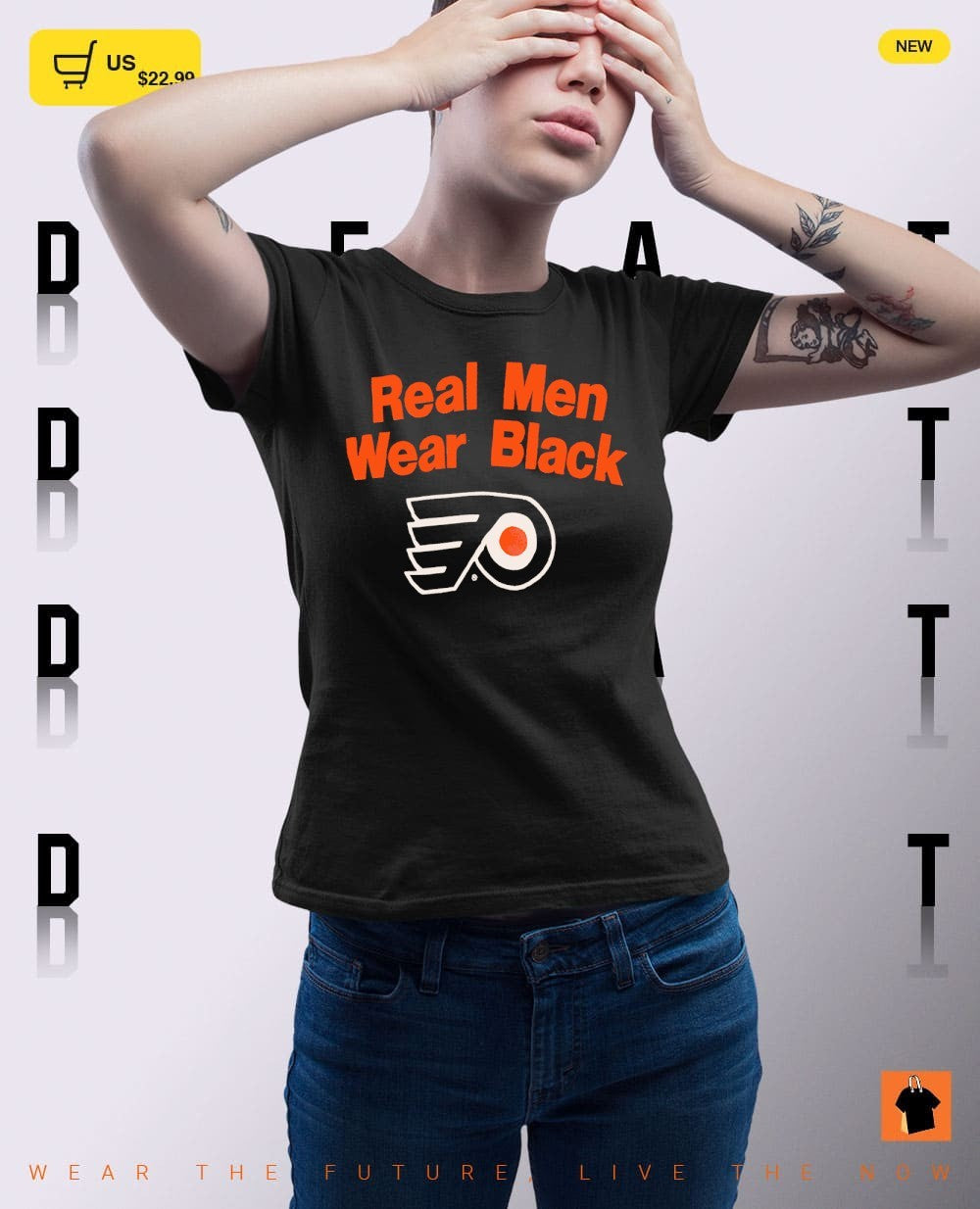 Vintage Philadelphia Flyers Real Men Wear Black shirt