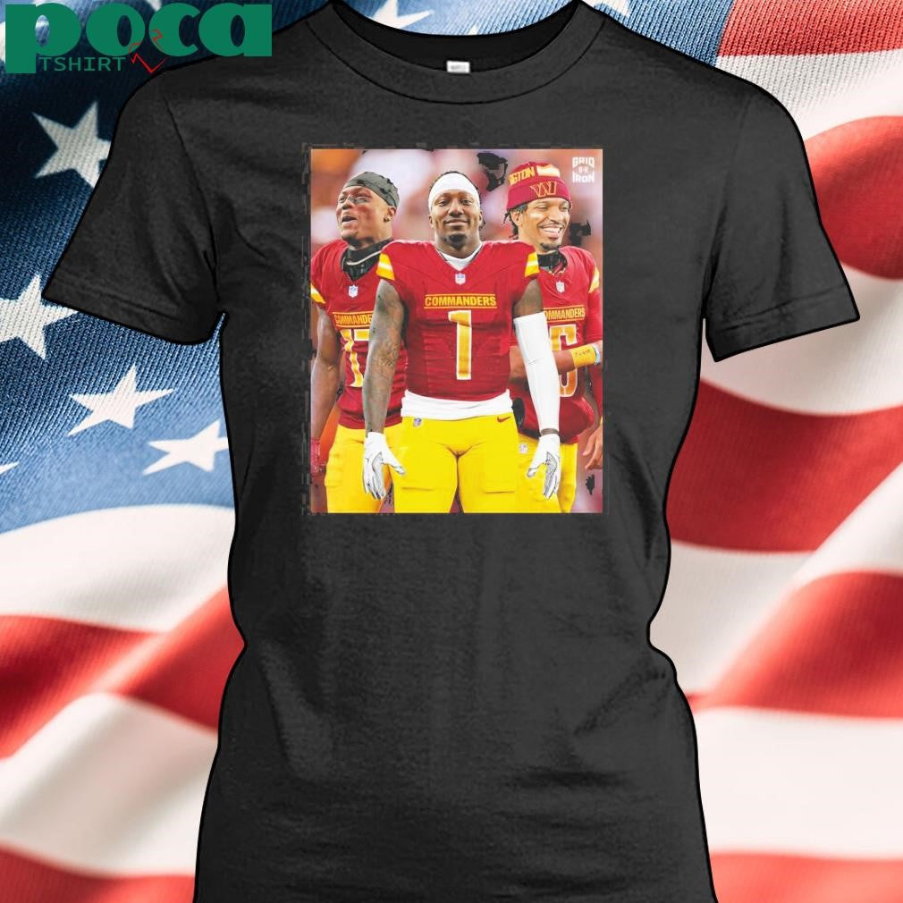 Washington Commanders New Look Offense Qb Jayden Daniels Rb Brian Robinson Jr Rb Austin Ekeler Poster T Shirt