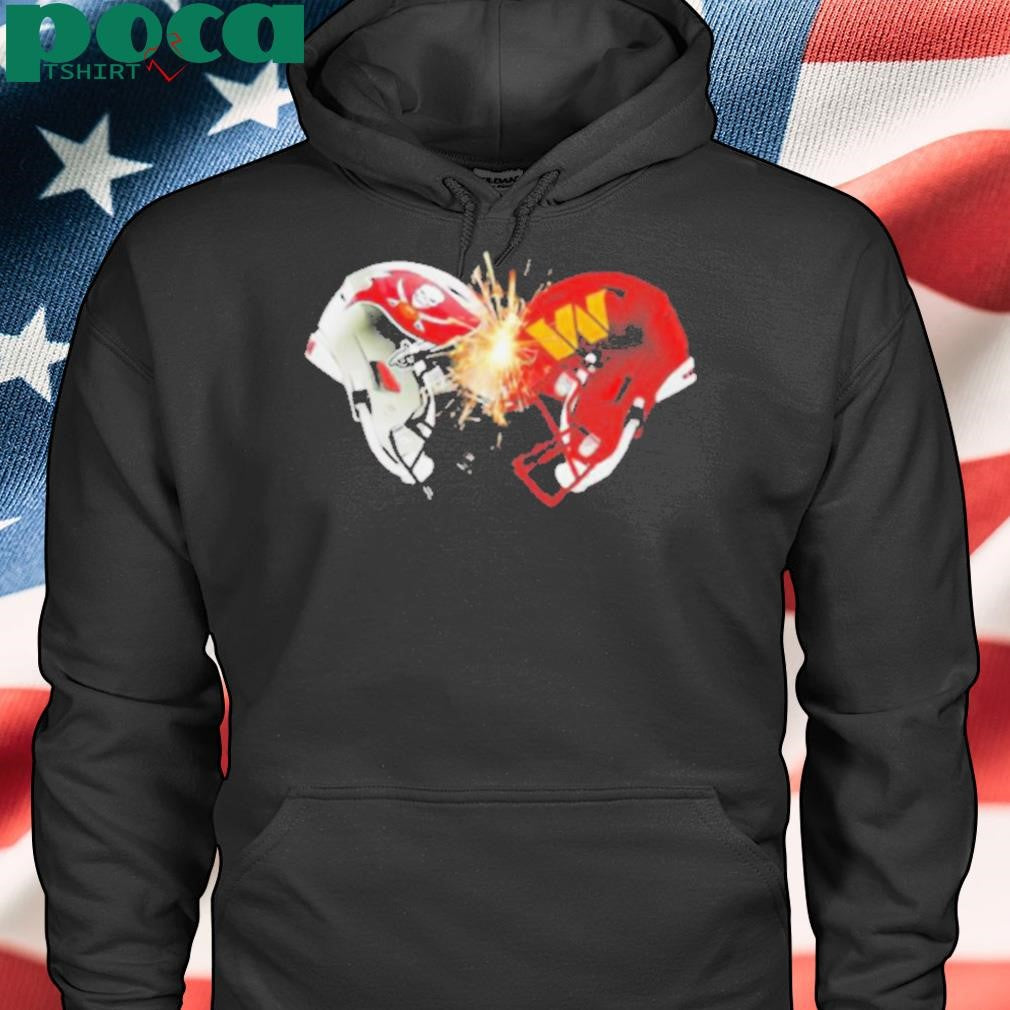 Washington Commanders and Tampa Bay Buccaneers face off helmet shirt