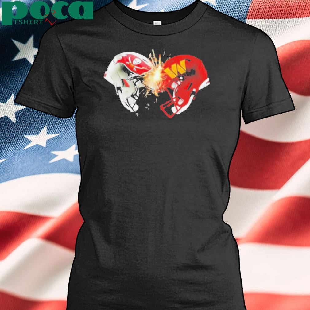 Washington Commanders and Tampa Bay Buccaneers face off helmet shirt