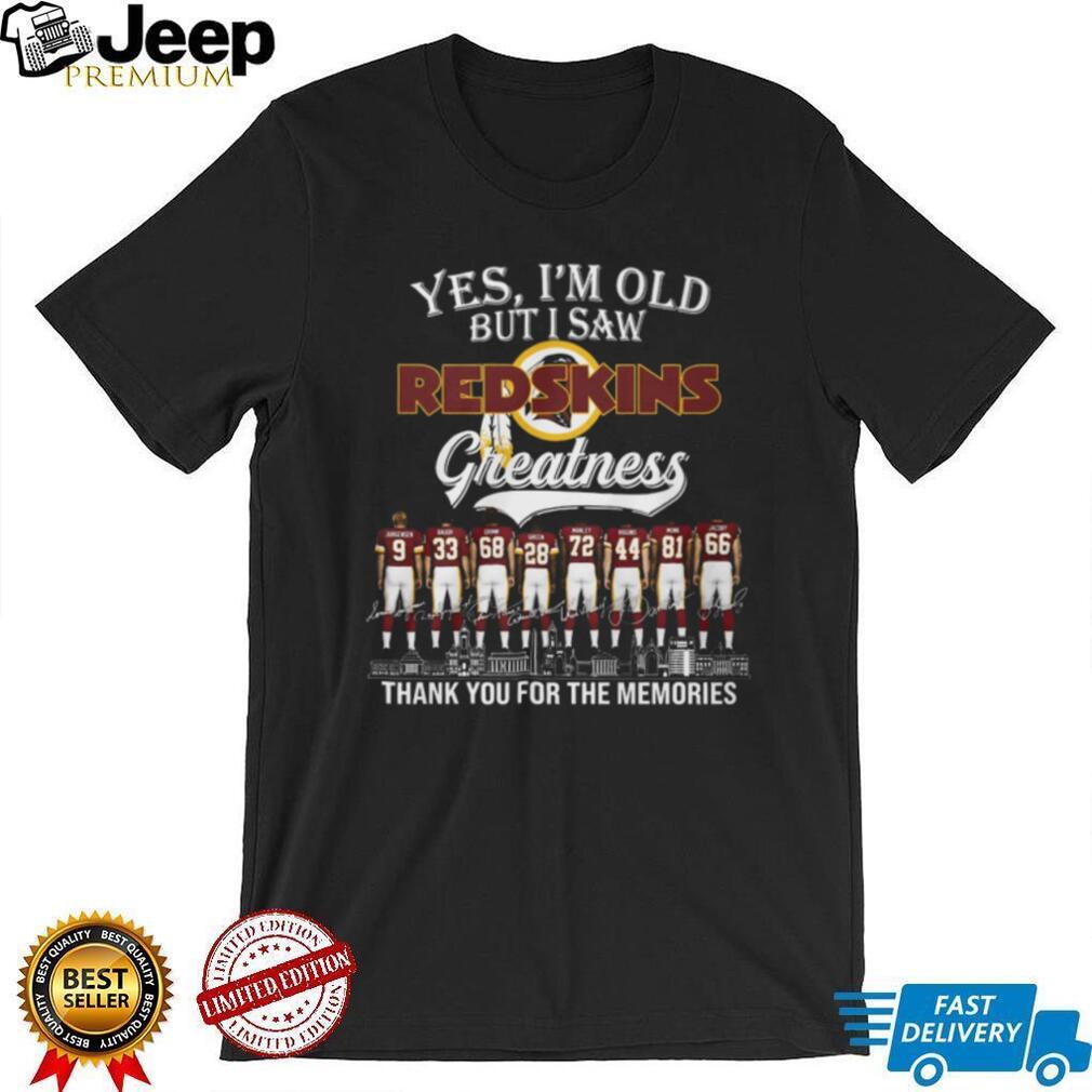 Washington Redskins Old School Greatness Players Signatures Shirt
